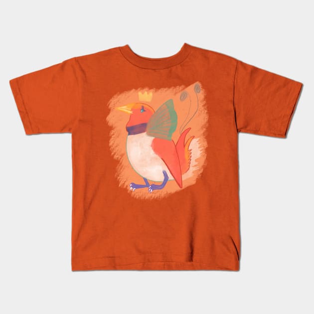 King Bird of Paradise Kids T-Shirt by JessaCreation